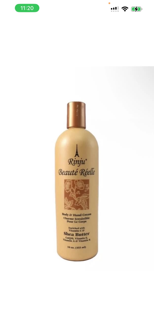 Rinju Beaute Reelle Body And Hand Lotion, 16 Oz Enriched With Vit C Shea Butter.